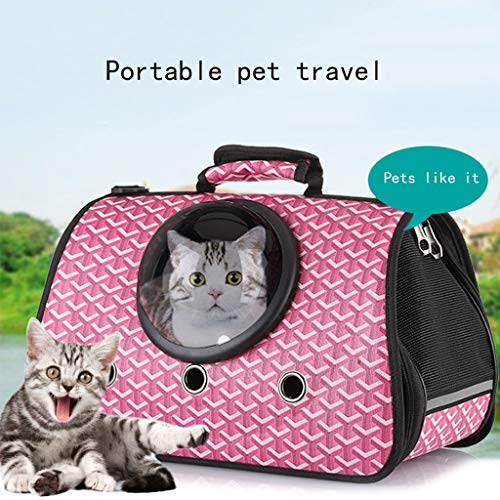 MEIHAO Portador de Mascotas Mochila portátil Cápsula Espacial Cachorro Viajero Mochila Bolsa Transpirable para Gatos Perros y pequeños Animales,Silver