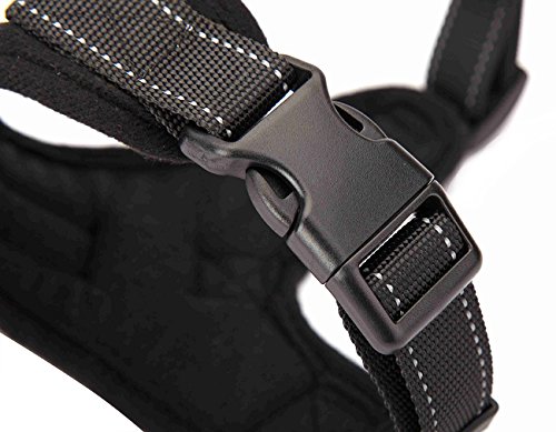 MerryBIY Arnés del Animal Doméstico Pet Harness Perro Collar Chaleco para Mascotas en el Pecho Correas con la Manija Accesorio Cuerda Lo Mejor para Pasear(Negro, XL)