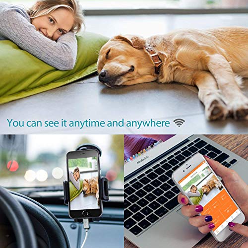 MIMI KING Automático Alimentación Pet Feeders Perros, Gatos y Pequeños Animales, HD Cámara WiFi, aplicación para la alimentación en Tiempo Real, Ver vídeo 4,5 l, Blanco