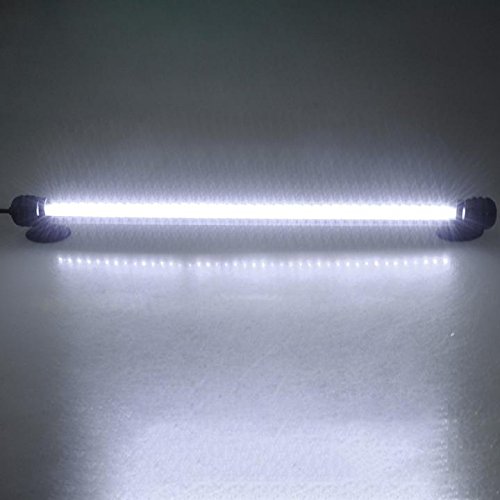 mingdak LED Acuario de Kit de luz para acuario, bajo agua – tauchkr istall Cristal – Leuchten Adecuado para agua salada y agua dulce, 42 ledes, 15 pulgadas, iluminación de color blanco