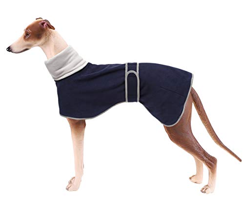 Morezi Abrigo para Perro Barra Reflectante, Abrigo de Invierno para Perro, Suave Forro Polar de poliéster, Banda Ajustable – Chaqueta de Invierno para Perros para Galgos, Lurchers y Whippets