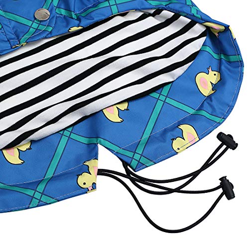 Morezi Chubasquero para Perro Cremallera y Botones Reflectantes, Resistente a la Lluvia/al Agua, con cordón Ajustable, Capucha extraíble, Chaleco Impermeable para Perros, tamaño XS a XXL Disponible