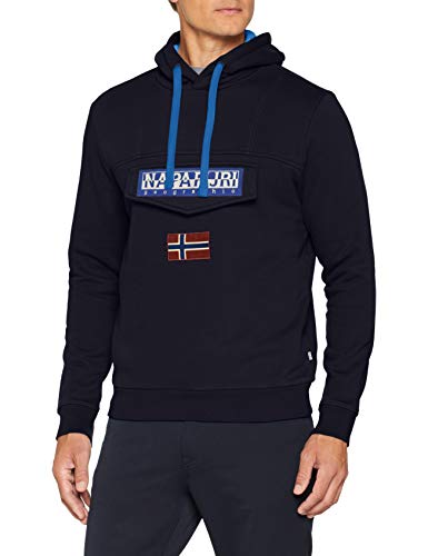 Napapijri Burgee Sweatshirt Sudadera, Azul (BLU Marine 176), Small para Hombre