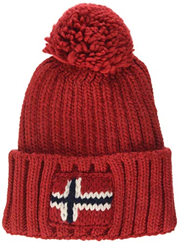 Napapijri Semiury 2 Gorro de Punto, Rojo (Red Scarlet R01), Talla Única (Talla del Fabricante: OS) para Hombre