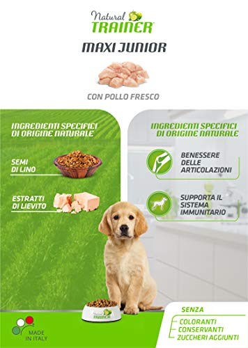 Natural Trainer pienso para perros Junior Maxi con pollo fresco