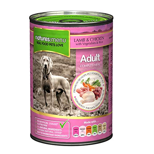 NATURES : MENU - Natures Menu Dog Comida Húmeda Cordero Y Pollo - 2271 - 12 x 400 Grs. Pack Ahorro