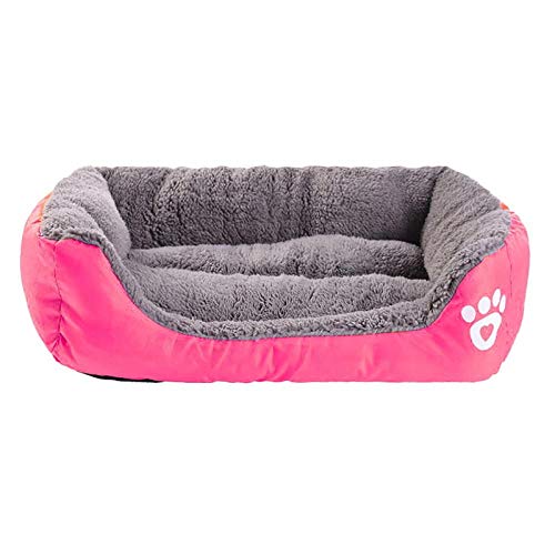 ndmzk Soft Fleece Warm Cat Bed House S-3Xl 9Colors Paw Pet Sofa Camas para Perros Bottomlarge Dogs Pet House Waterproof Bottom-3_L_68Cmx55Cmx16Cm_United_States