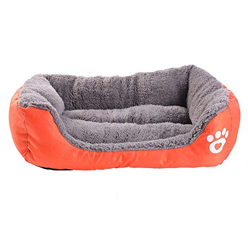 ndmzk Soft Fleece Warm Cat Bed House S-3Xl 9Colors Paw Pet Sofa Camas para Perros Impermeable Bottomlarge Dogs Pet House Waterproof Bottom-5_S_45Cmx40Cmx12Cm_China