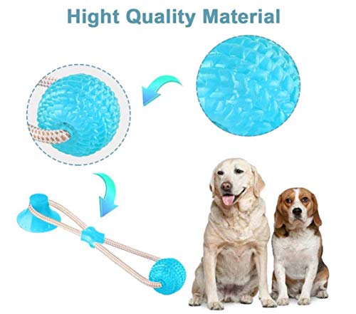 Nifogo Pet Molar Bite Toy ，Juguete Multifuncional para mordedura de Molar Juguete con Ventosa Juguetes para morder para Perros Juguetes para Perros Molar para Mascotas (Verde, 2 pcs)