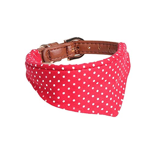 NO LOGO 4 Colores Pequeño Collar De Perro Bandana Correa De Perro De Cuero Suave Collar De Gato Collar De Mascota Taza De Té Correa De Collar Convenience (Color : Red Bandanas, Size : S)