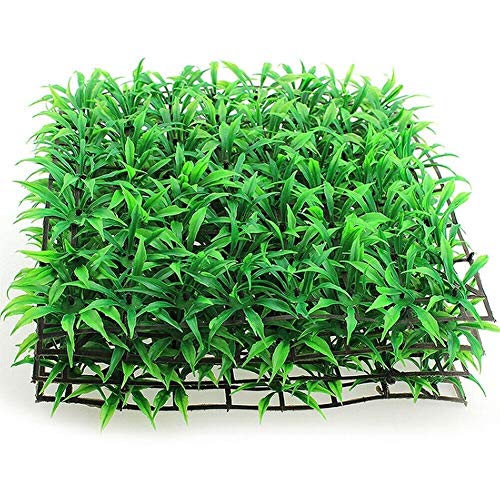 No Logo Agua Artificial Grass plástico Verde césped de Hierba acuática Pescados del Acuario del Tanque del Acuario Decoración Eco-Friendly Adornos 25 * 25 * 3.5cm para Uso en Interiores y Exteriores