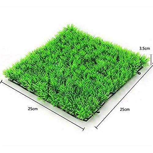 No Logo Agua Artificial Grass plástico Verde césped de Hierba acuática Pescados del Acuario del Tanque del Acuario Decoración Eco-Friendly Adornos 25 * 25 * 3.5cm para Uso en Interiores y Exteriores