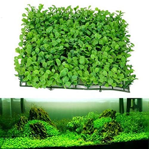 No Logo Agua Artificial Grass plástico Verde césped de Hierba acuática Pescados del Acuario del Tanque del Acuario Decoración Eco-Friendly Adornos 25 * 25 * 3.5cm para Uso en Interiores y Exteriores