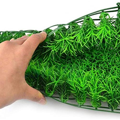 No Logo Planta Adornos 4PCS Acuario Artificial de Agua de plástico Verde césped de Hierba denso/Planta Flexible Suave Escaso Ocho Hojas del trébol de Eco-Amigo para Uso en Interiores y Exteriores