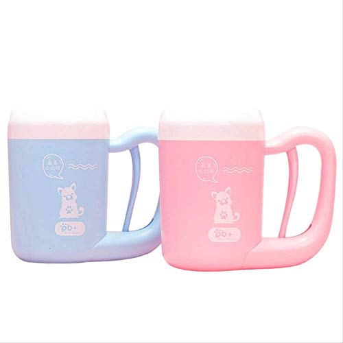 NRYBH Limpia Patas Perro Cepillo Mascota Perro Limpiador De Pies Taza Herramienta De Limpieza Copas De Cepillo De Lavado De Silicona para Pug Bulldog Perros Pequeños Gatos Rosado