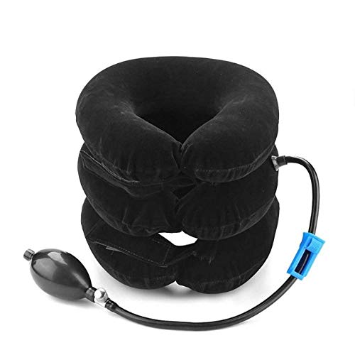 NSWZX Almohada de cuello en U de 1 pieza, el cuello de almohada inflable de aire debe ser compatible con la almohada de tracción de colchón de aire masajeador, para exteriores portátiles