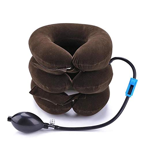 NSWZX Almohada de viaje con masajeador de soporte en forma de U de 1 pieza, almohada de cuello inflable de aire, tracción de colchón de aire portátil al aire libre suave