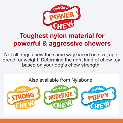 Nylabone Dura Chew Grande Perro Masticar para Extreme chewers, de Mantequilla de Cacahuete