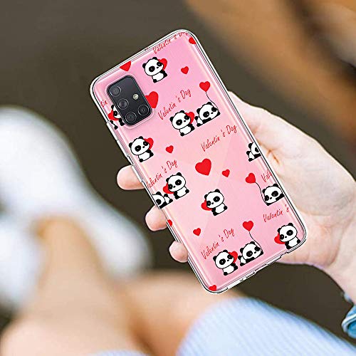 Oihxse Cristal Compatible con Samsung Galaxy A40/A405 Funda Ultra-Delgado Silicona TPU Suave Protector Estuche Creativa Patrón Panda Protector Anti-Choque Carcasa Cover(Panda A7)