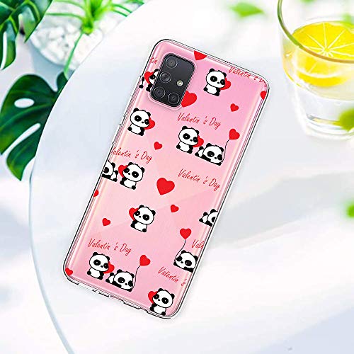 Oihxse Cristal Compatible con Samsung Galaxy A40/A405 Funda Ultra-Delgado Silicona TPU Suave Protector Estuche Creativa Patrón Panda Protector Anti-Choque Carcasa Cover(Panda A7)