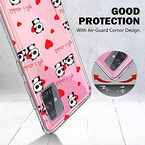 Oihxse Cristal Compatible con Samsung Galaxy A40/A405 Funda Ultra-Delgado Silicona TPU Suave Protector Estuche Creativa Patrón Panda Protector Anti-Choque Carcasa Cover(Panda A7)