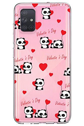 Oihxse Cristal Compatible con Samsung Galaxy A40/A405 Funda Ultra-Delgado Silicona TPU Suave Protector Estuche Creativa Patrón Panda Protector Anti-Choque Carcasa Cover(Panda A7)