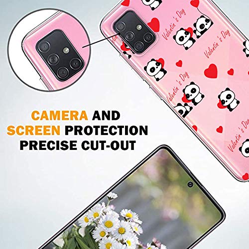 Oihxse Cristal Compatible con Samsung Galaxy A40/A405 Funda Ultra-Delgado Silicona TPU Suave Protector Estuche Creativa Patrón Panda Protector Anti-Choque Carcasa Cover(Panda A7)