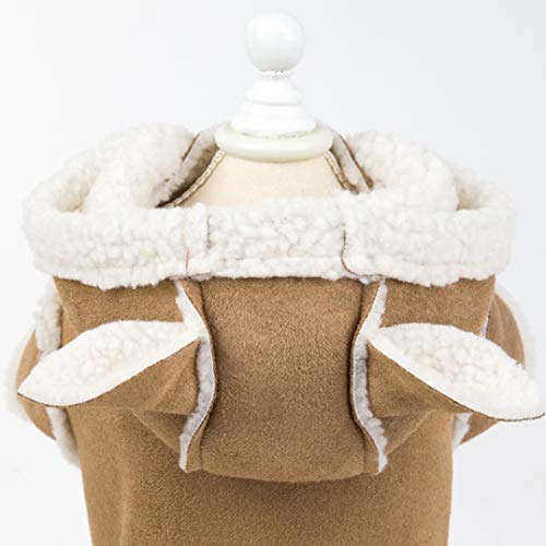 OLADO Cute Litter Bear Dog Clothes Winter Warm Pet Fleece Hoodies Abrigo para Bulldog Francés Chihuahua Cachorro Gato Chaquetas