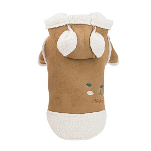 OLADO Cute Litter Bear Dog Clothes Winter Warm Pet Fleece Hoodies Abrigo para Bulldog Francés Chihuahua Cachorro Gato Chaquetas