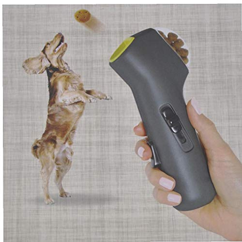 OMMO LEBEINDR Snack-1pc del Perro Casero Launcher Tratar Dispensador del Perro De Perrito Trata Snacks Juguetes para El Ejercicio De Entrenamiento Y (Gris 18 * 7.5 * 3.5cm)