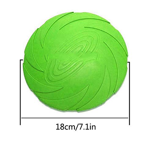 OTENGD 3PACK Frisbee para Perros Disco de Vuelo Juguete Disco de Goma Natural Blanda para Mayor Seguridad Juguetes de Color Duradero Casi Indestructible para Perros Grandes y medianos