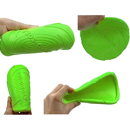 OTENGD 3PACK Frisbee para Perros Disco de Vuelo Juguete Disco de Goma Natural Blanda para Mayor Seguridad Juguetes de Color Duradero Casi Indestructible para Perros Grandes y medianos