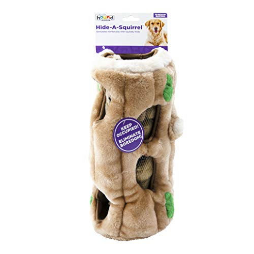 Outward Hound Kyjen 31004 Hide A Squirrel Plush Dog Toy 7 Piece, Ginormous, Brown