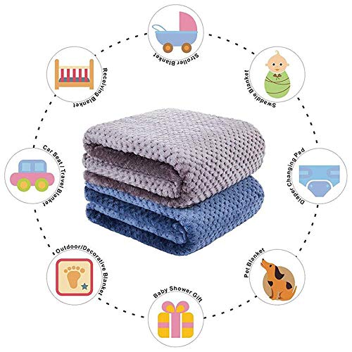 Oyfel Manta Pequeña Marrón Grisáceo, Manta de Algodón Suave Felpa para Mascotas Perros Gatos Niño, Manta de Cama Lavable Cálida de Otoño e Invierno 70 * 100cm