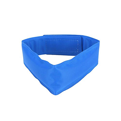 Pawaca Collar refrigerante para mascotas, Correa de perro refrigerante Cómodo Collar de Gato Bandana, Azul