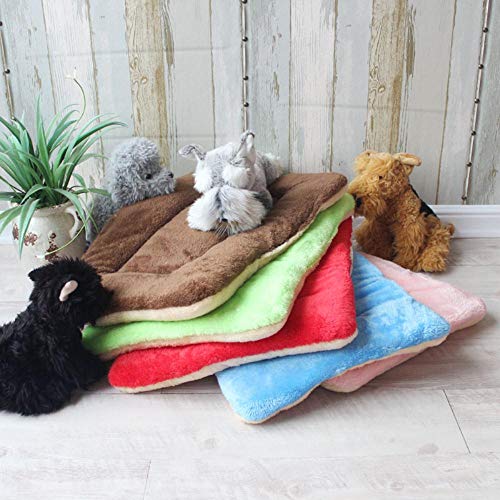 PENVEAT Colchoneta para Perros Cojín para Mascotas Manta Cachorro cálido Gato Fleece Cama para Dormir para Perros pequeños medianos Grandes Almohadilla para Gatos Cama Perro, Punto Azul, 80x57cm