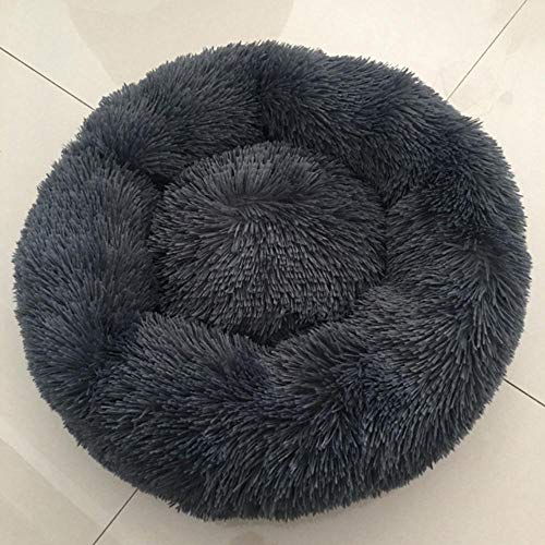 PENVEAT Cómodas Camas tranquilas para Perros Grandes, Medianas y pequeñas, Cachorros Labrador, increíblemente Gato, Cama de malvavisco, sofá Lavable, Gris Oscuro, 60cm-23.6in