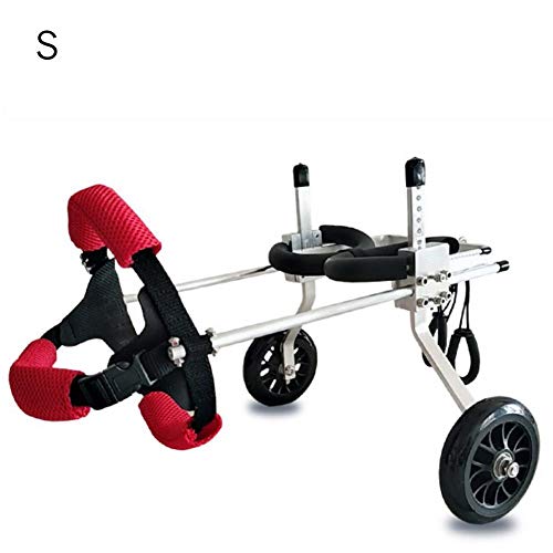 PET HOUND Scooter para Mascotas, Soporte Auxiliar Grande Silla de Ruedas Ajustable Patas traseras Auxiliar, parálisis General discapacitados Scooter para Perros S