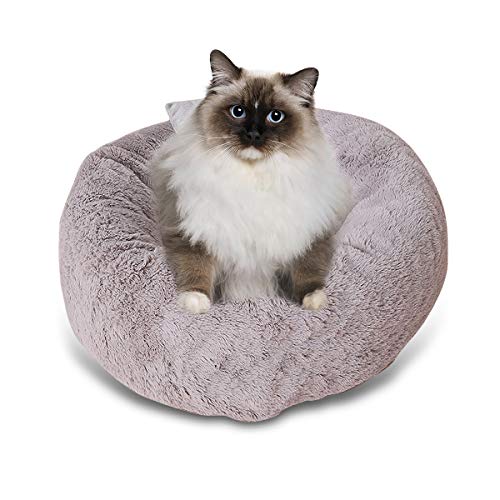 PETCUTE Cama para Gatos Mullido Redondo Cama para Perros Pequeños Cueva del Gato Cachorro Nido de Gato Suave de Peluche