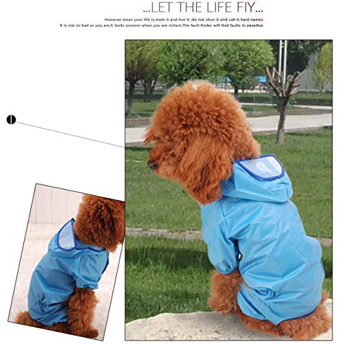 PETCUTE Chubasquero para Perros Chaqueta Impermeable para Mascota Ropa Chubasqueros con Capucha para Medianas y Grandes Perros