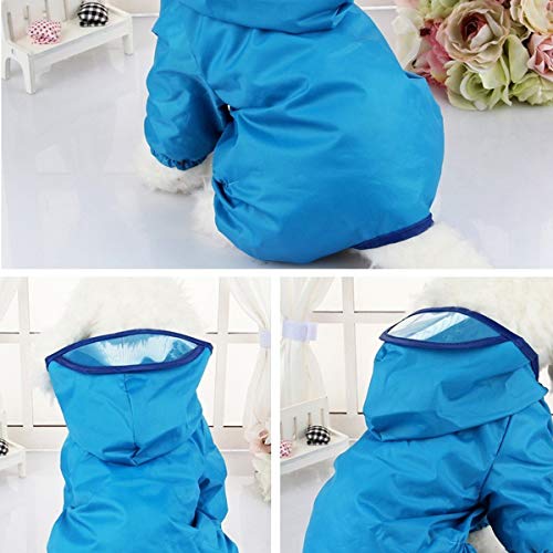 PETCUTE Chubasquero para Perros Chaqueta Impermeable para Mascota Ropa Chubasqueros con Capucha para Medianas y Grandes Perros