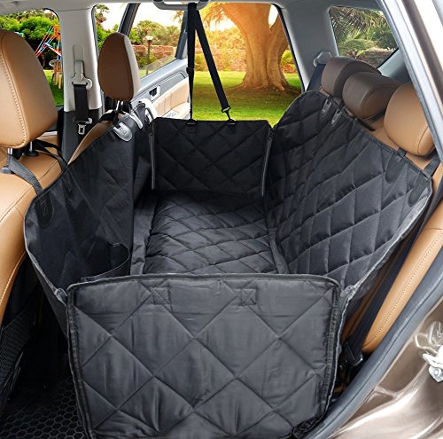 PETCUTE Hamaca para Coche Fundas de Asiento para Perro Cubierta de Asiento de Perro Protector de Asiento para Perros con Aletas Laterales