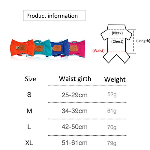 PETCUTE Pañales para Perro Macho Pañales Lavables Bragas Perros con Alta absorbencia para Perros y Cachorros 2 Unidades