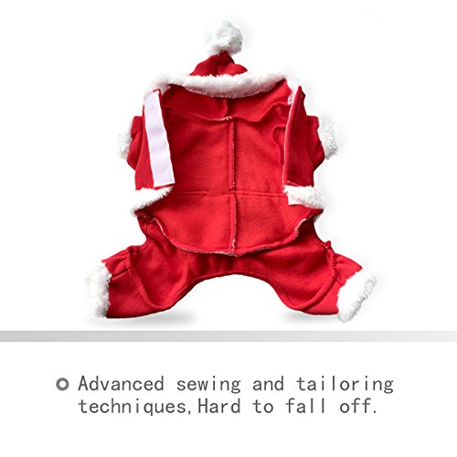 PETCUTE Trajes de Navidad para Perros Ropa navideña para Perros Traje Papa Noel para Perro