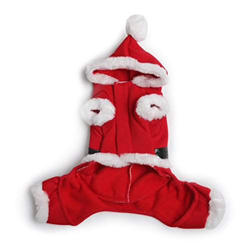 PETCUTE Trajes de Navidad para Perros Ropa Papa Noel para Perros Ropa navideña Papa Noel para Perros