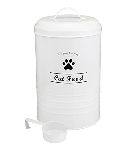 Pethiy Contenedor de Comida para Perros – Recipiente para almacenar Comida para Perros de Mascotas, Capacidad de 4 Libras – Cuchara incluida