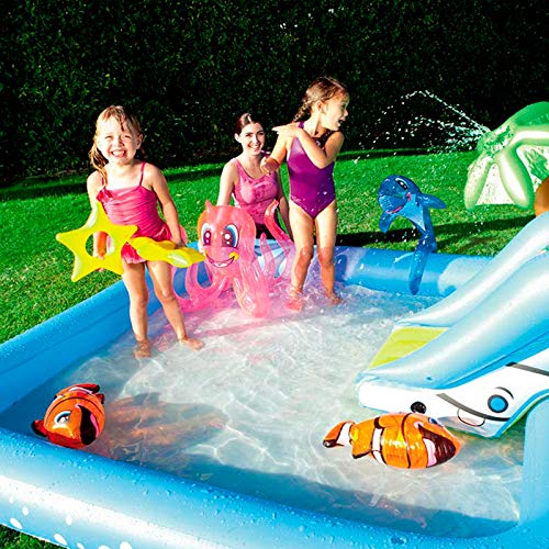 Piscina Hinchable Infantil con Tobogán Bestway Acuario Fantástico