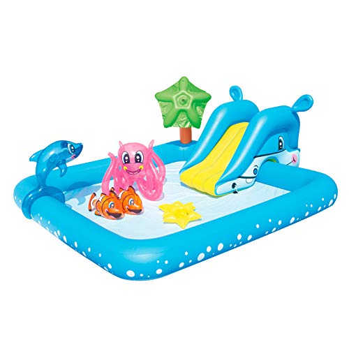 Piscina Hinchable Infantil con Tobogán Bestway Acuario Fantástico