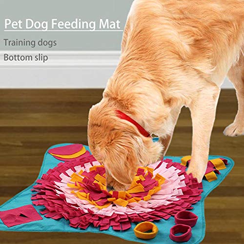 primrosely Alfombra Olfativa Perros Dog Snuffle Mat Colchoneta De Ejercicios para El Adiestramiento del Olfato, Se Pueden Coser Céspedes para Espiar Mascotas para Aliviar El Estrés