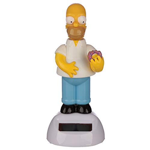 PUCKATOR Juego 2 Figuras de la Novedad de Solar Pals Dancing Bobble Head - Homer Simpson y Bart Simpson